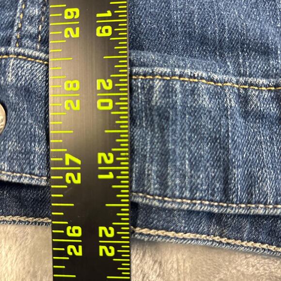 Denim Levi’s Jean Trucker Distressed Jacket Western Womens Size Small-Medium - Picture 5 of 6